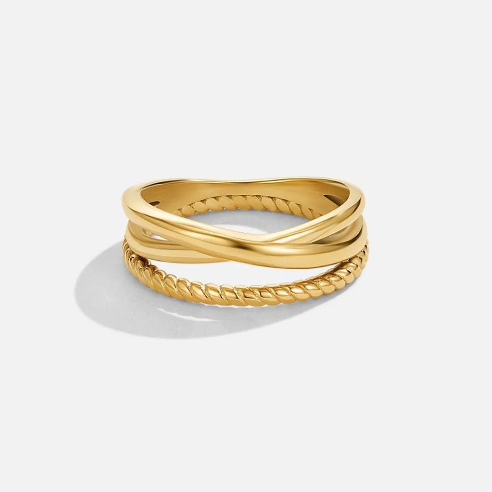 Ara Twisted Crossed Ring - Image 4
