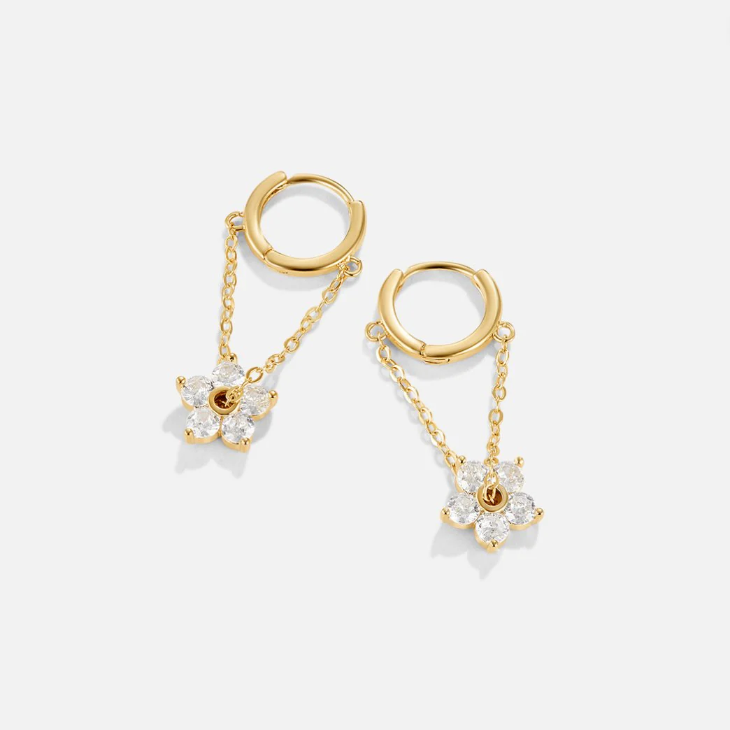 Blooming Petal Crystal Earrings - Image 4