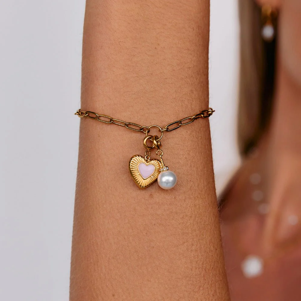 Blush Gold Heart Charm - Image 2