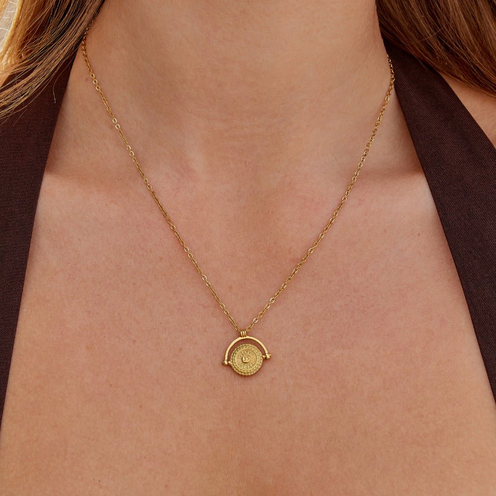 Golden Sun Coin Necklace - Image 2