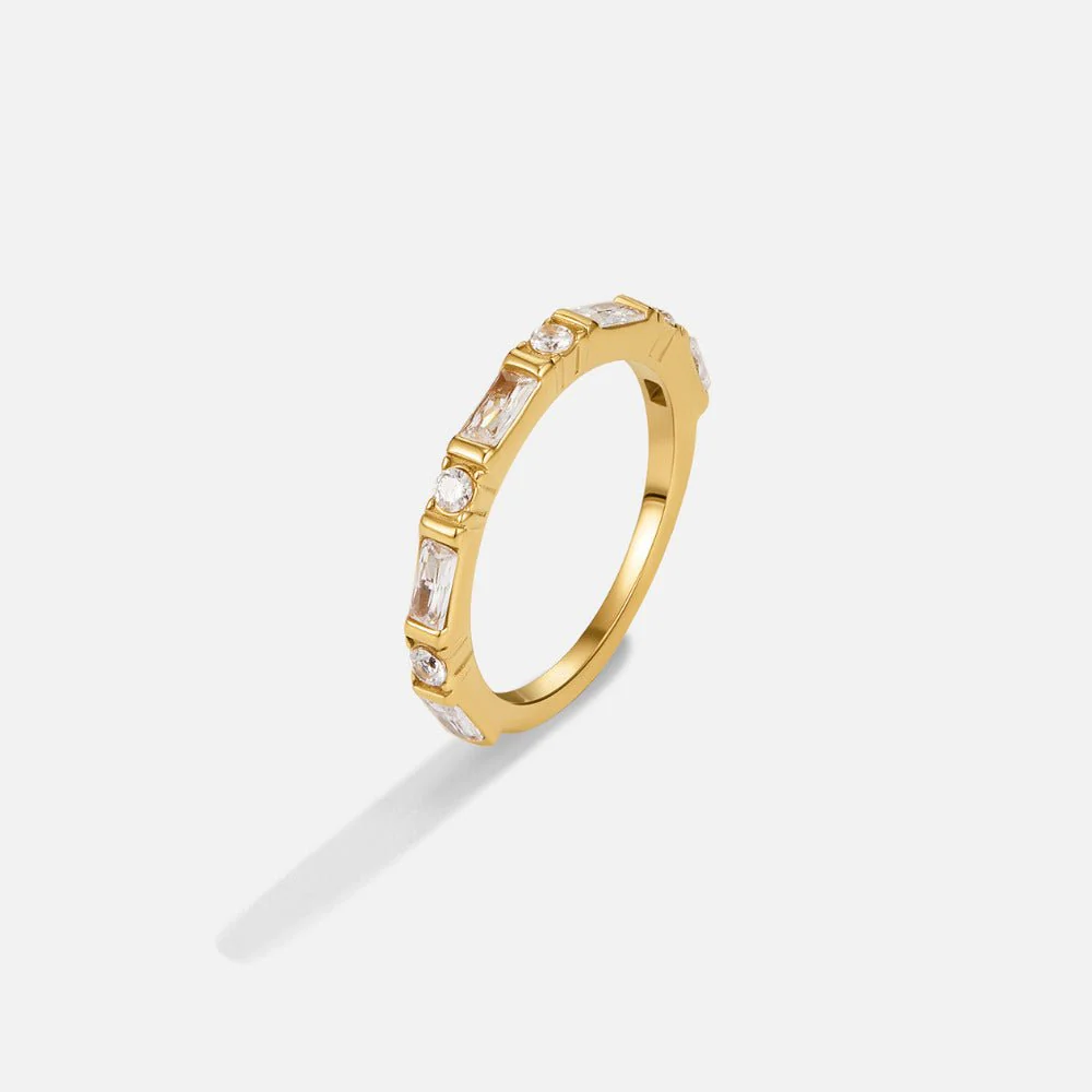 Emily Crystal Baguette Ring - Image 3