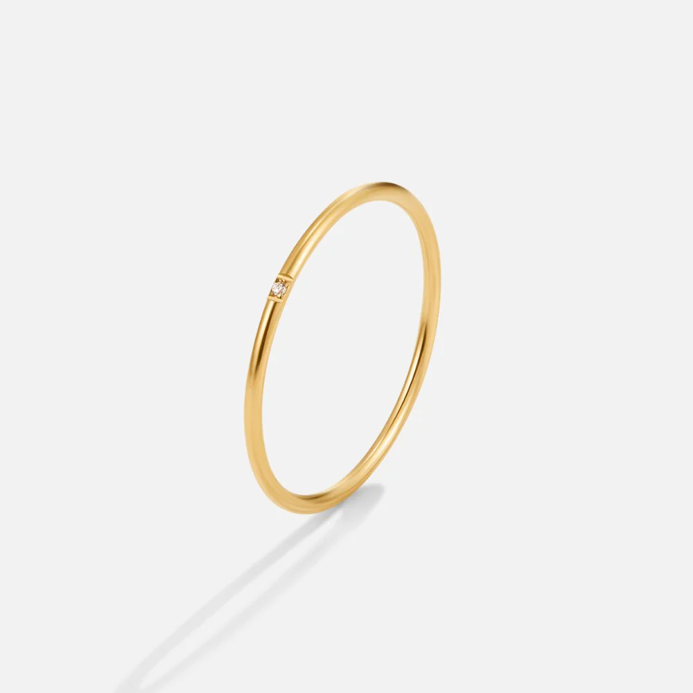 Eula Gold & Crystal Band Ring - Image 3