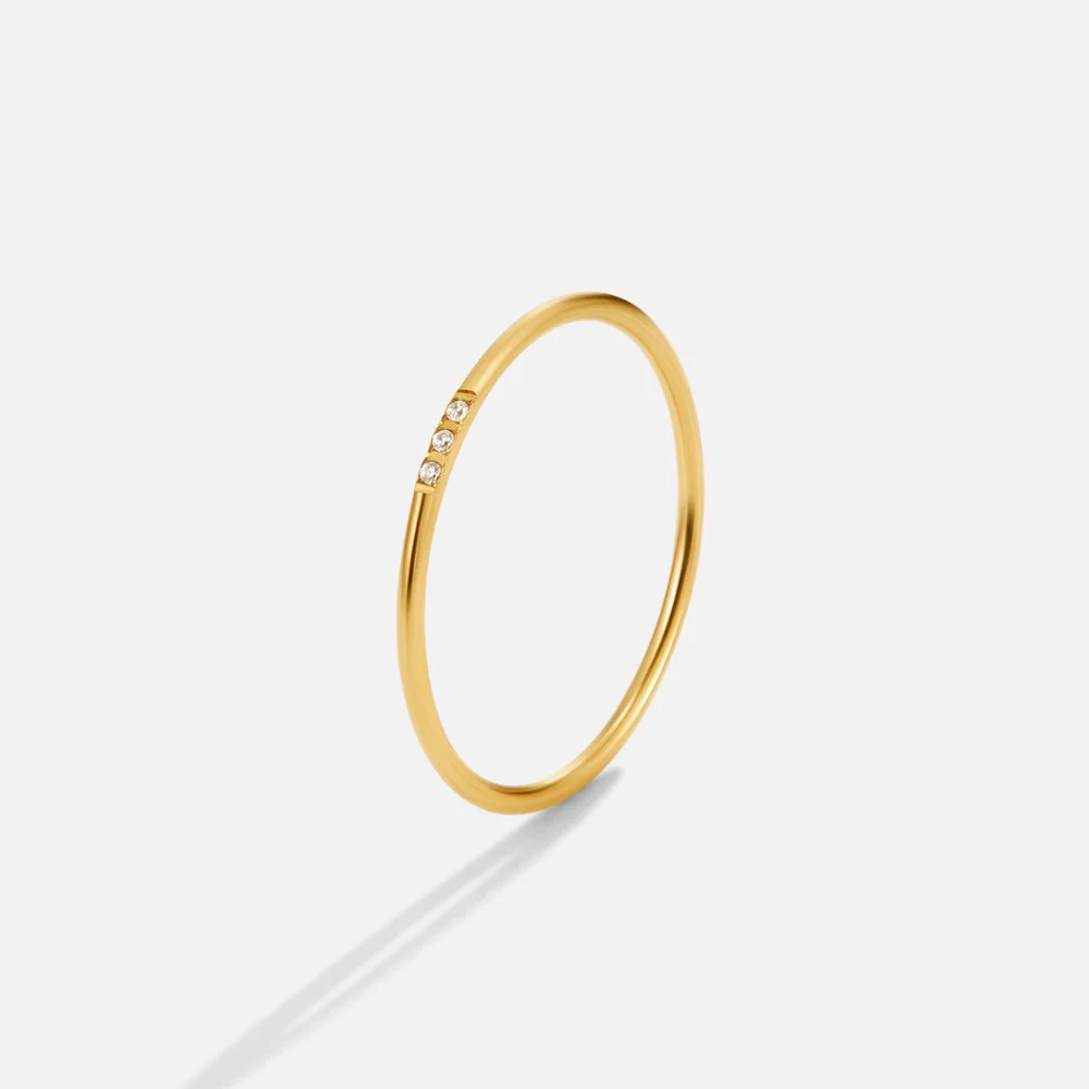 Eula Gold & Crystal Band Ring - Image 5