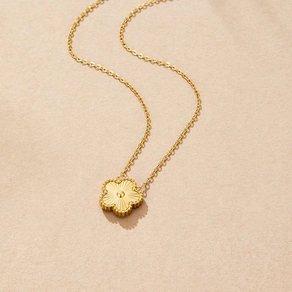 Golden Clover Necklace - Image 4