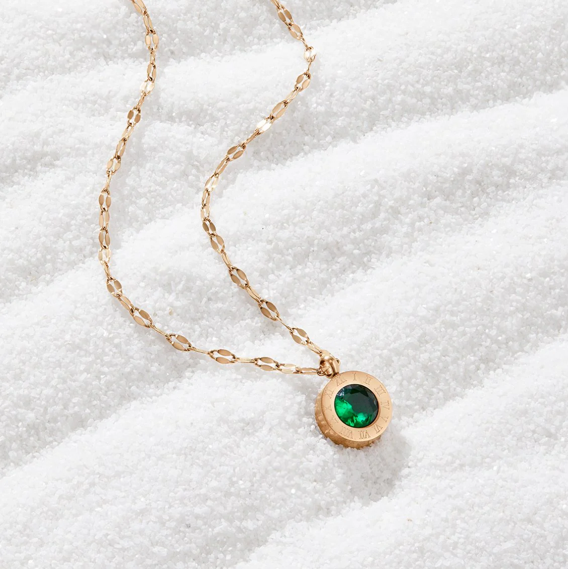 Green Crystal Athena Necklace - Image 5
