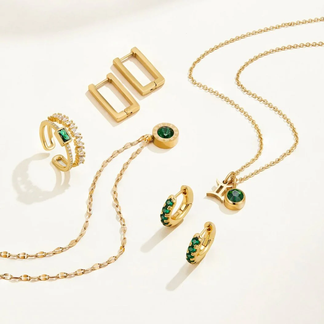 Green Crystal Athena Necklace - Image 7