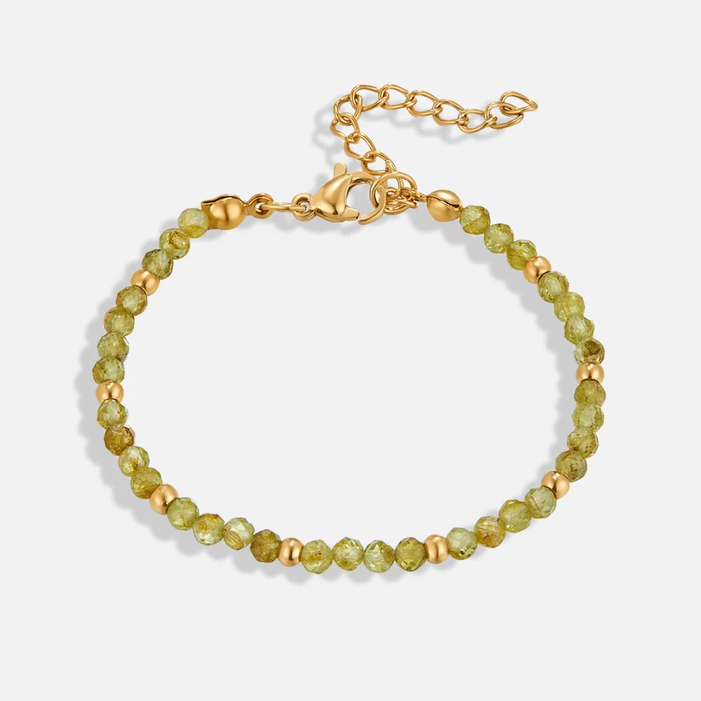 Green Peridot Bead Bracelet - Image 8