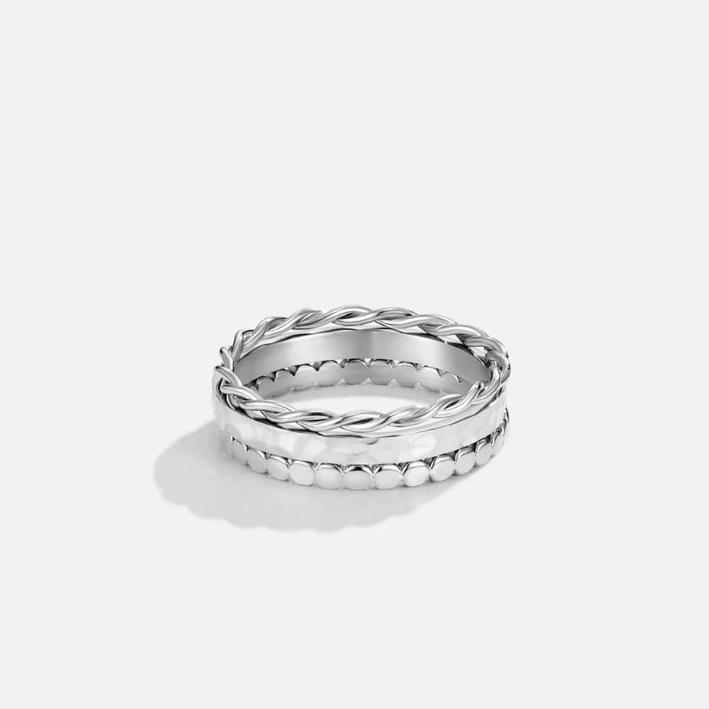 Hella Silver Stacked Ring - Image 3