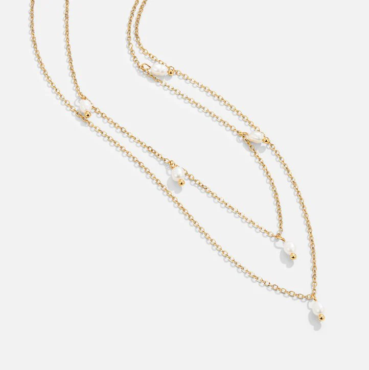 Kayla Pearl Drop Layered Necklace - Image 3