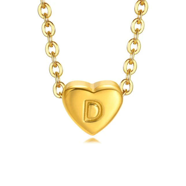 Letter Heart Necklace - Image 9