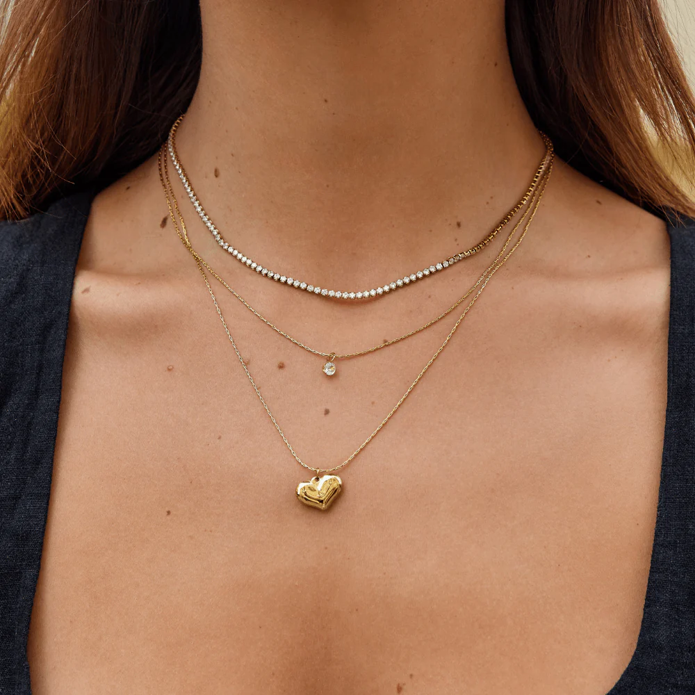 Cordelia Gold Crystal Necklace - Image 2