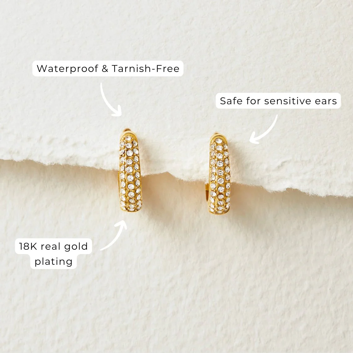 Lily Crystal Hoop Earrings - Image 5