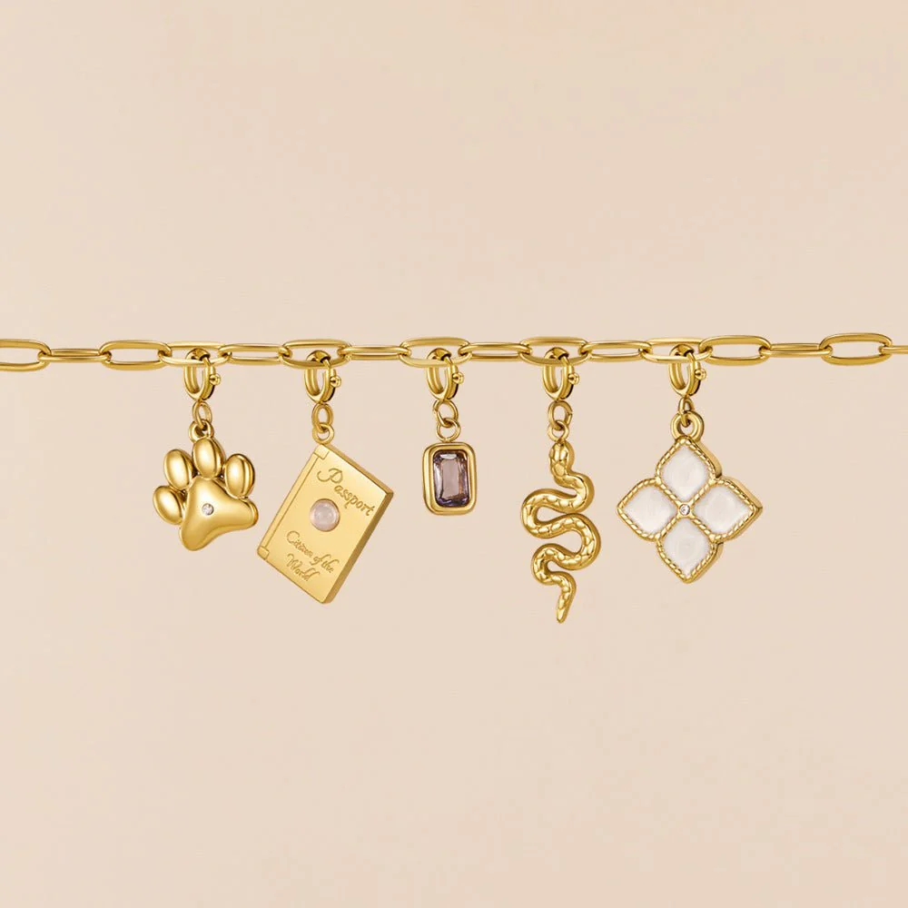 Lucky Crystal Clover Leaf Charm - Image 4