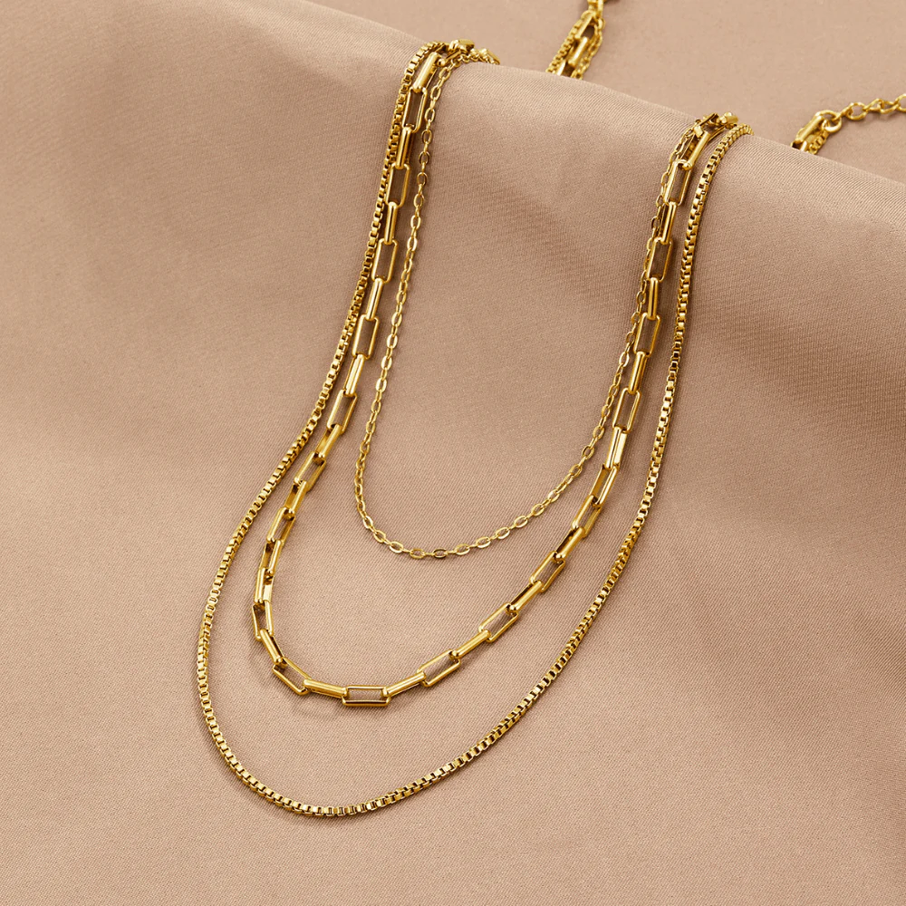 Miela Layered Chain Necklace - Image 4
