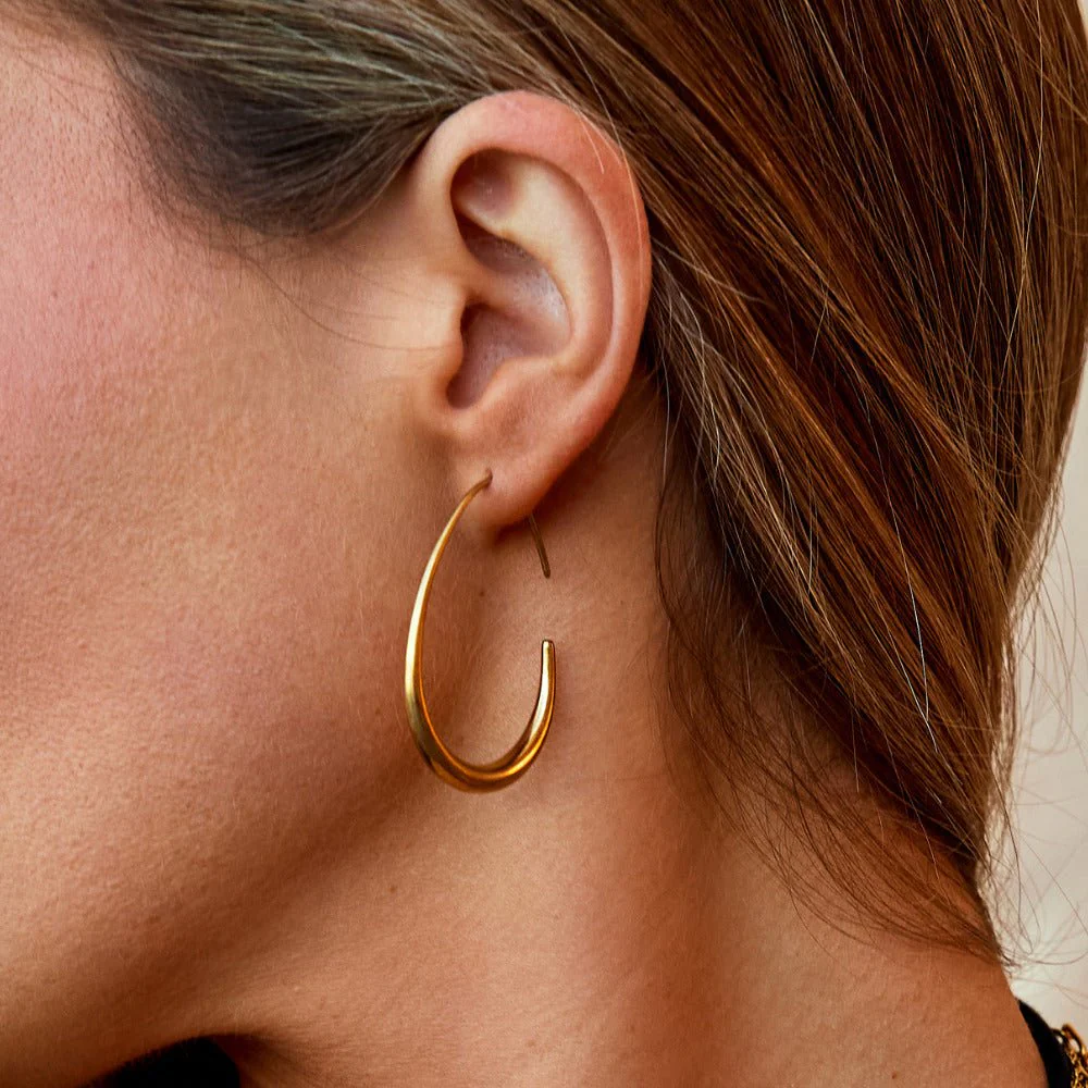 Nica Gold Hoop Earrings - Image 2
