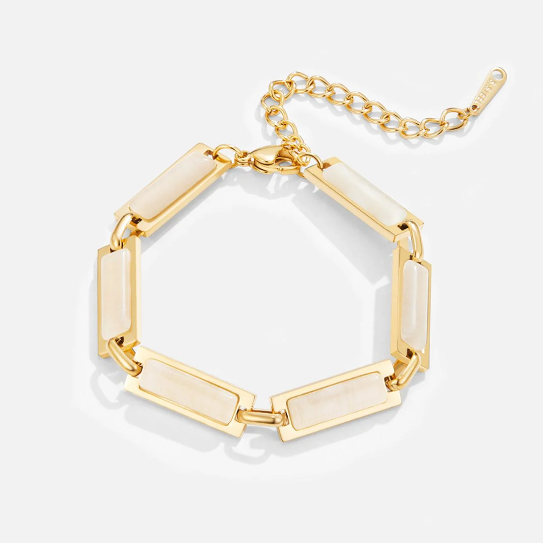 Opal Gold Baguette Bracelet - Image 3