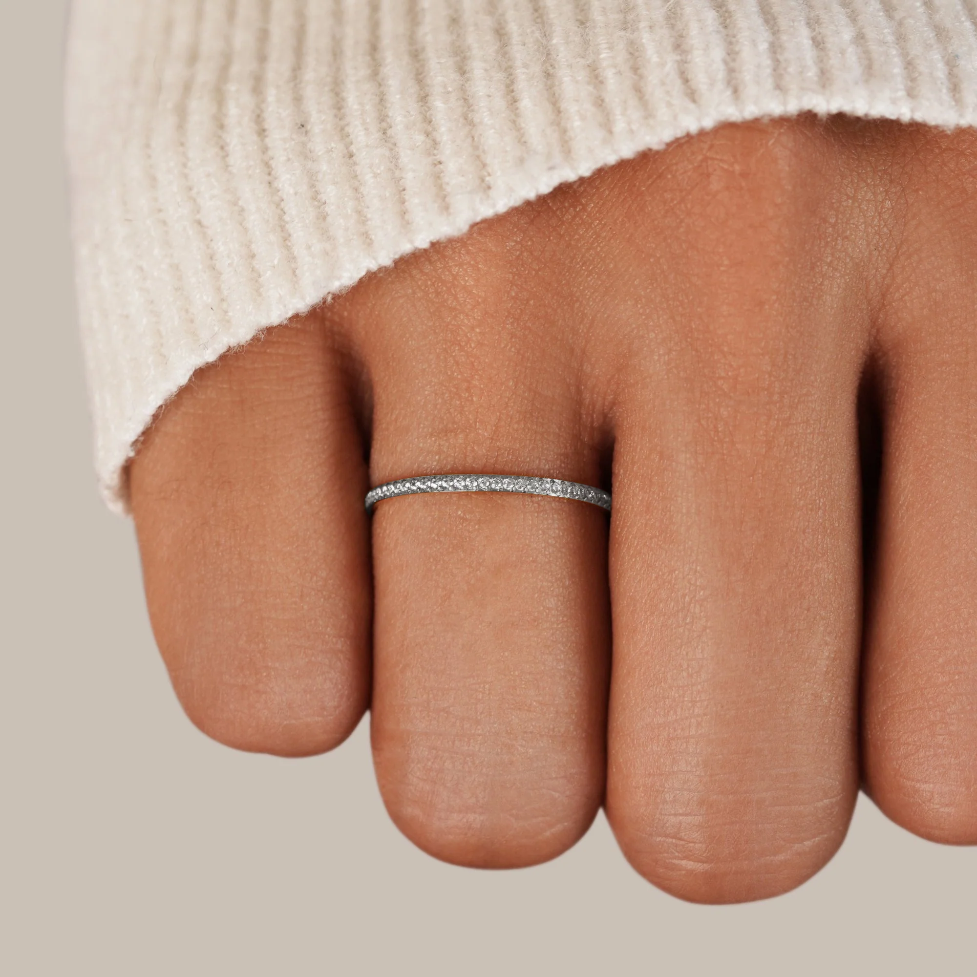 Silver Eternity Crystal Ring - Image 2
