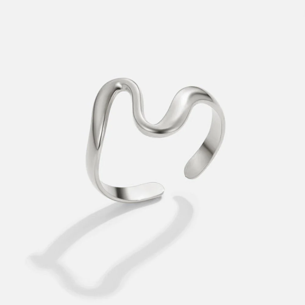 Silver Wave Ring - Image 5