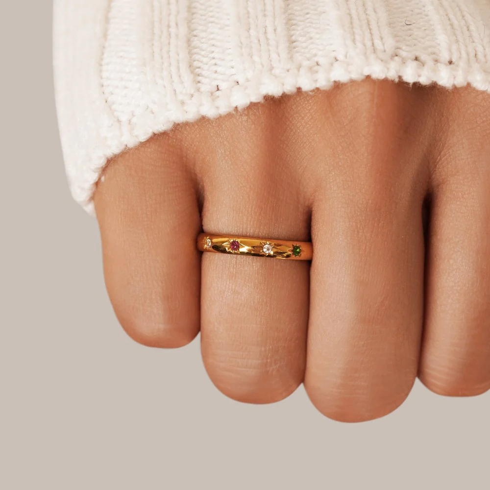 Tali Rainbow Crystal Ring - Image 2