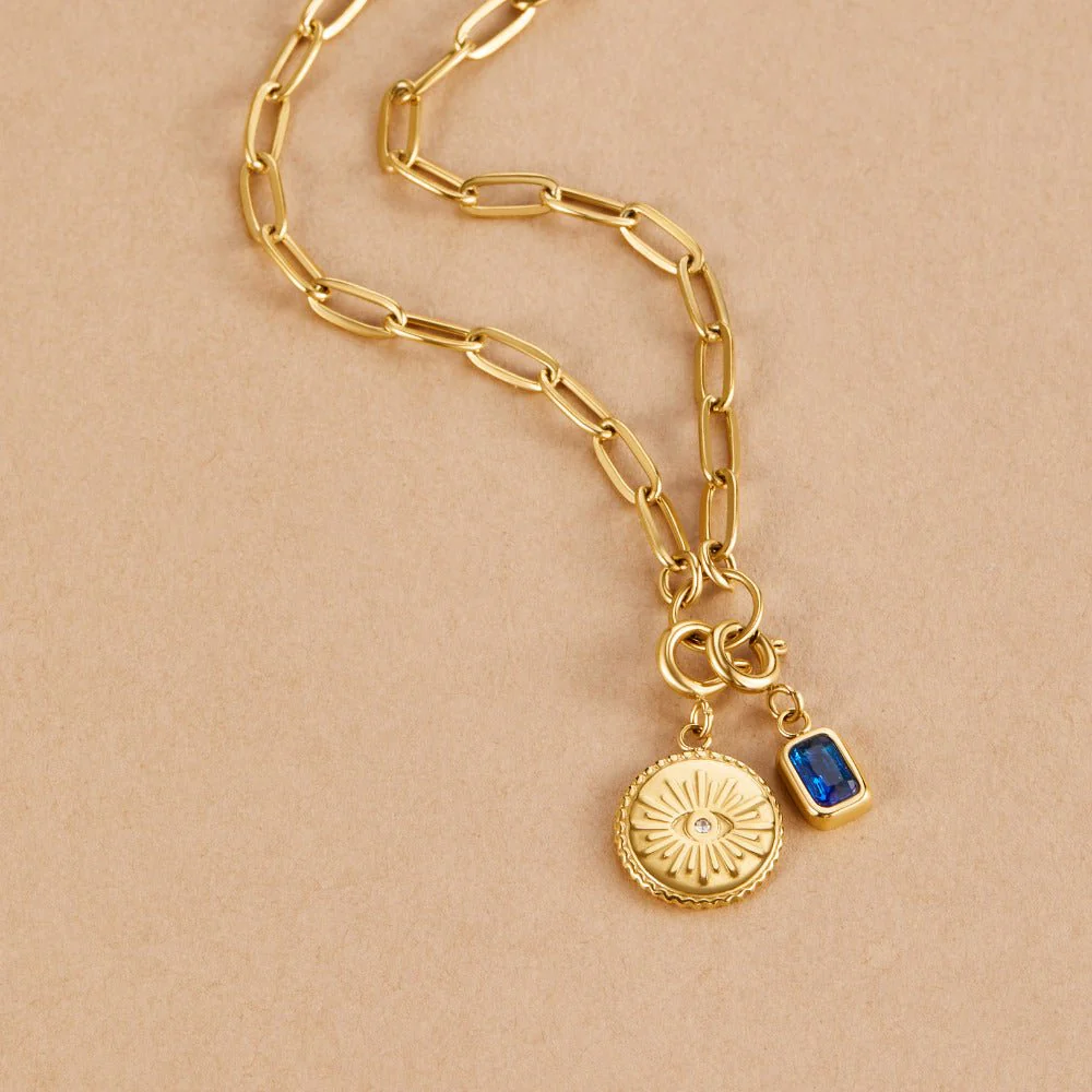 'The Truth' Gold Eye Coin Charm - Image 5