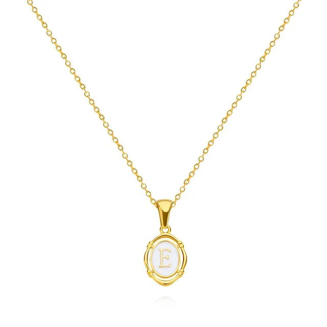 Vintage Gold Letter Necklace - Image 9